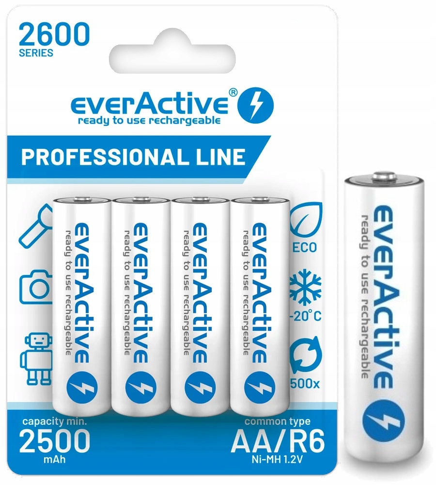 Nikel-metal hydridová (NiMH) batéria Everactive AA (R6) 2600 mAh 1 ks.